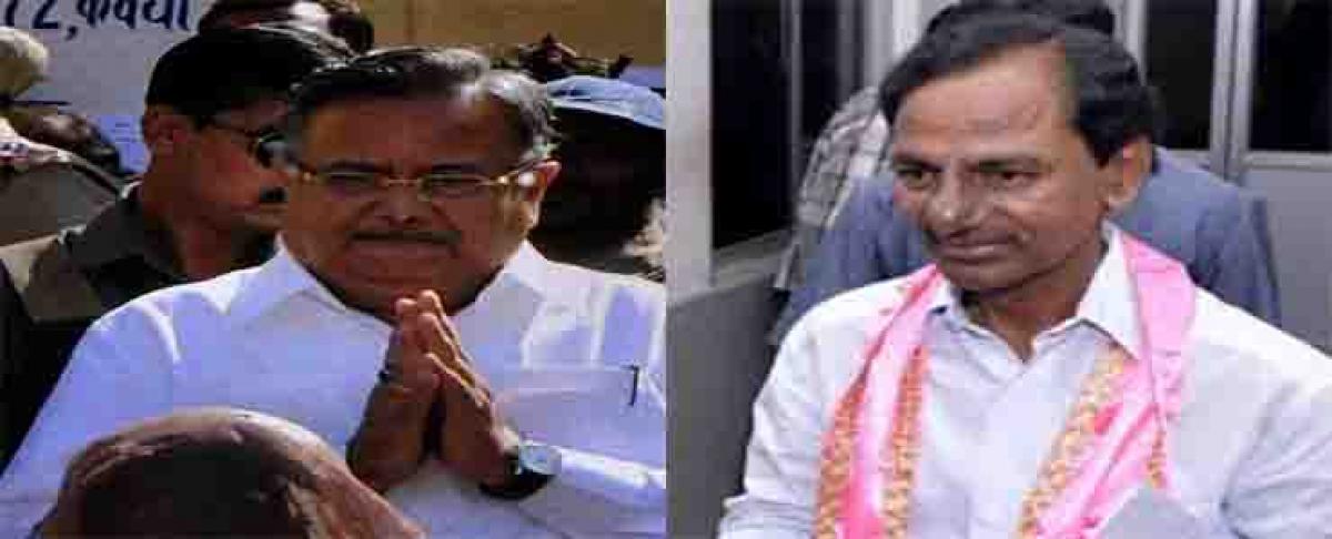 Chhattisgarh CM pats KCR